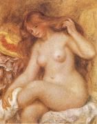Pierre-Auguste Renoir Bather with Long Blonde oil on canvas
